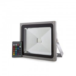 Foco Proyector LED IP65 30W RGB Mando a Distancia